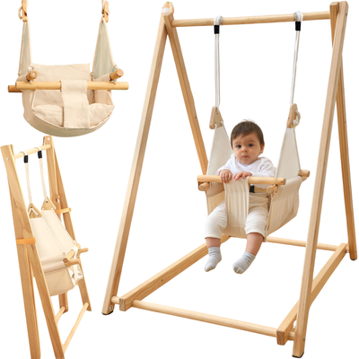 Holz-Babyschaukel für 6 bis 18 Monate alte Kinder