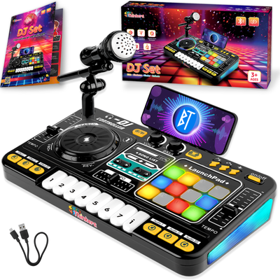 DJ-Set für Kinder mit Bluetooth & Mikrofon - Wiederaufladbar